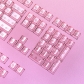 Peach Pink Clear Charm 119+35 Keys PBT+PC Clear Cherry Profile Keycaps Set for MX Keyboard
